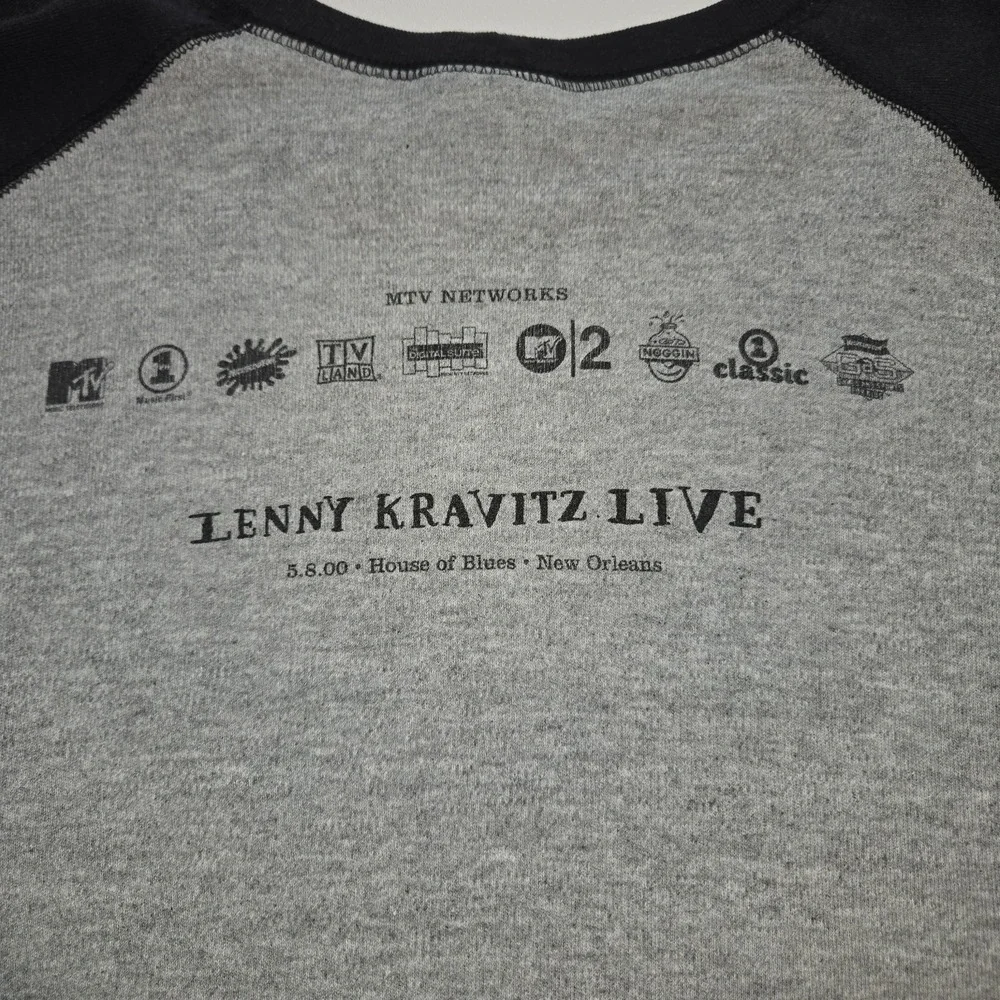 USA Gray Black Snake Lenny Kravitz Raglan Tee House Of Blues Mens Small‎ 2000 NO